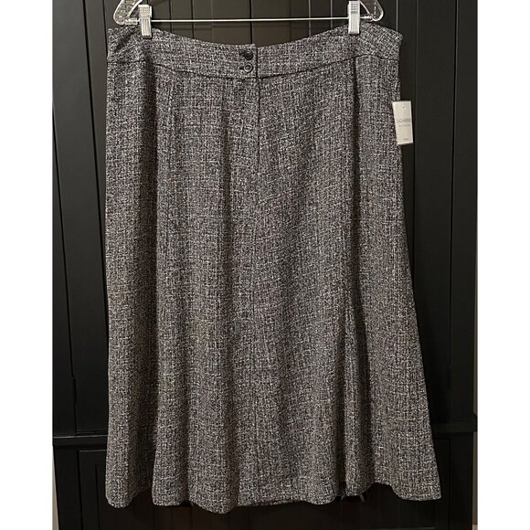 Sag Harbor Skirt Suit 16W Tweed Set NWT Black Gray Blazer Jacket Career Wear - Picture 8 of 12